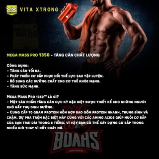 MEGA MASS PRO 1350 - SỮA TĂNG CÂN CHẤT LƯỢNG (12 LBS)