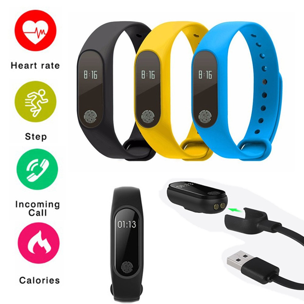 Vòng đeo tay Mi Band 2 kết nối Bluetooth theo dõi nhịp tim