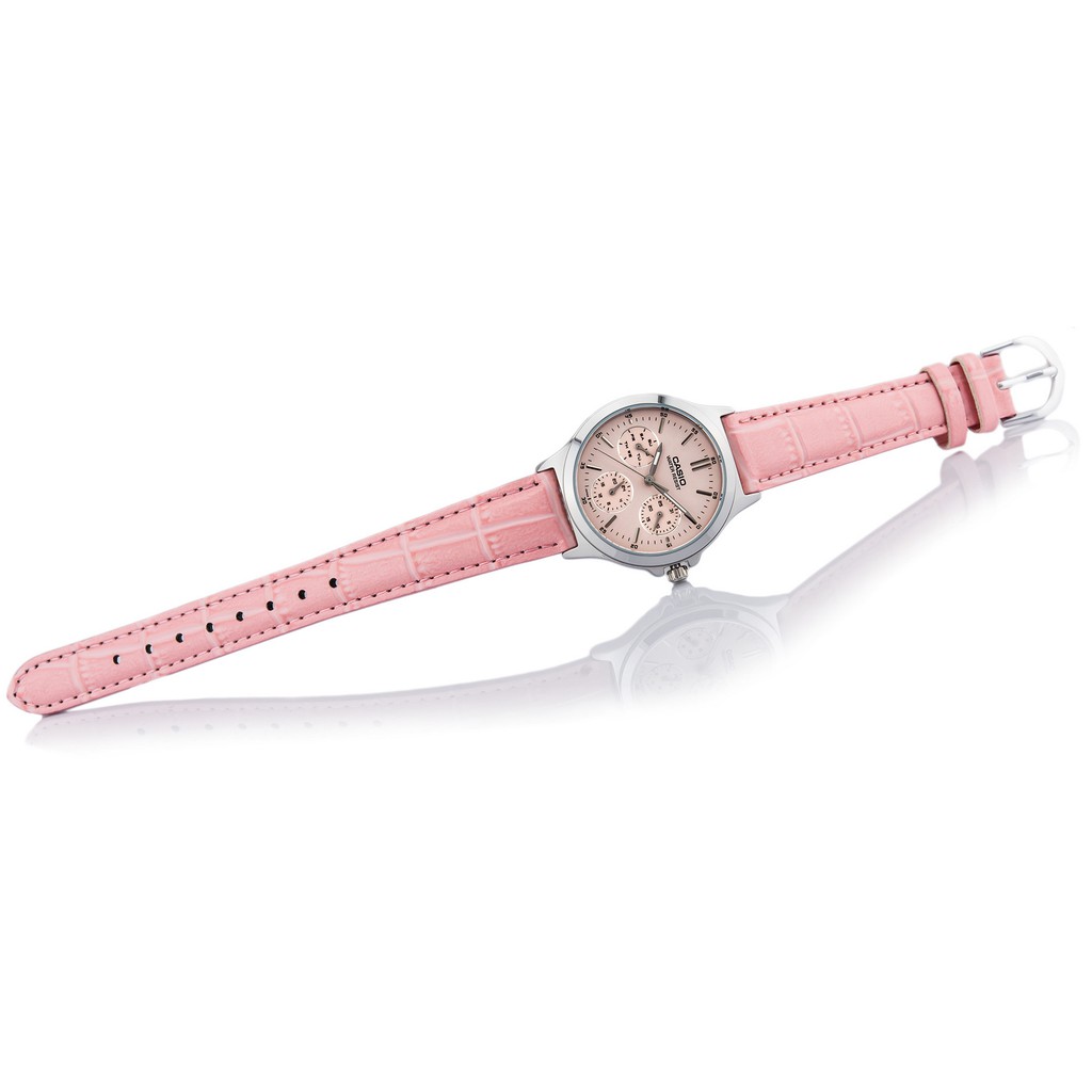 Đồng hồ nữ dây da Casio chính hãng Anh Khuê LTP-V300L-4AUDF (33mm)