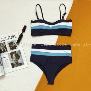 Bộ đồ bơi/bikini hai mảnh phối màu vintage