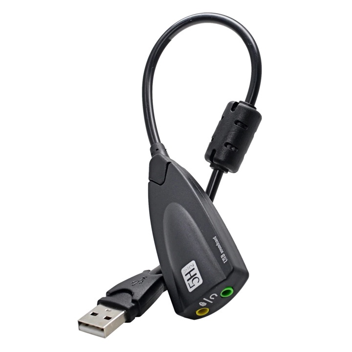 USB Sound Card Cao Cấp 5H V2 7.1 - Dây Chia Mic Và Loa Từ Cổng USB