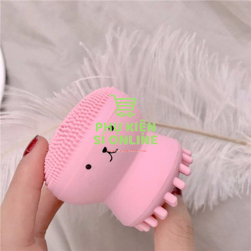 Cọ rửa mặt bạch tuột massage vệ sinh da mặt, tạo bọt tiện ích
