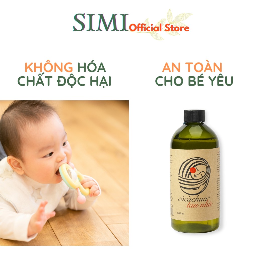 Nước lau sàn hữu cơ CÔ CÀ CHUA nước lau nhà sả chanh đuổi muỗi sát diệt khuẩn khử mùi chống côn trùng bếp gỗ gạch 500ml