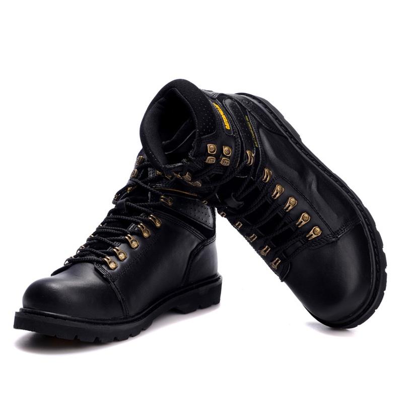 Caterpillar Safty Shoes Steel Toe Men's Work Boots Outdoor Hiking Boots Genuine Leather