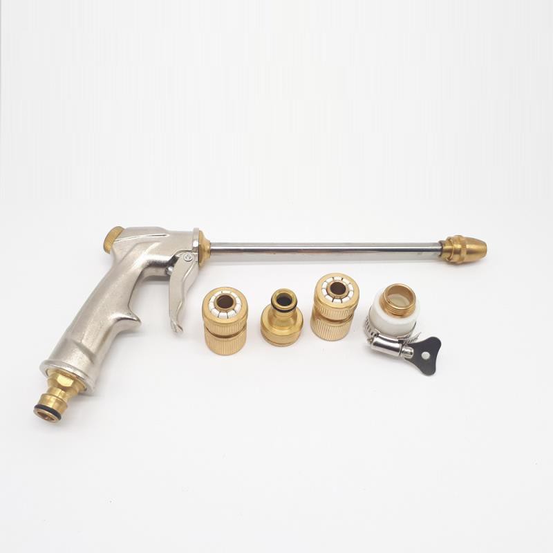 Bộ phụ kiện tưới cây, Rửa xe 5 món đồng TAD-5132, Bộ vòi tưới cây bằng đồng VOI-17