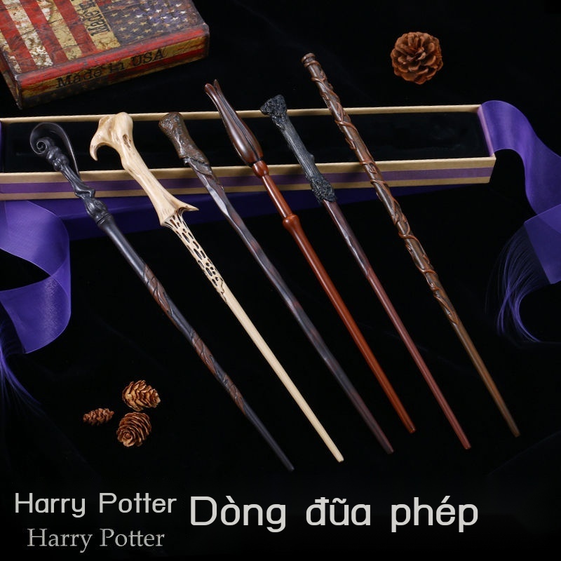❖✤Harry Potter cây đũa thần phát sáng cây đũa phép quyền trượng đồ chơi trẻ em lõi kim loại