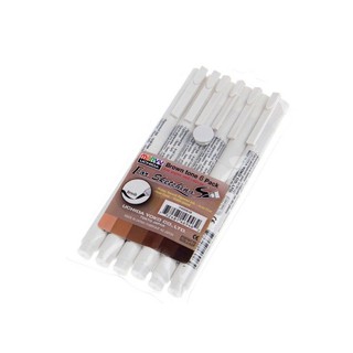 Bộ bút vẽ đầu cọ, tông màu nâu hoặc xám, Marvy Uchida, 6 cái