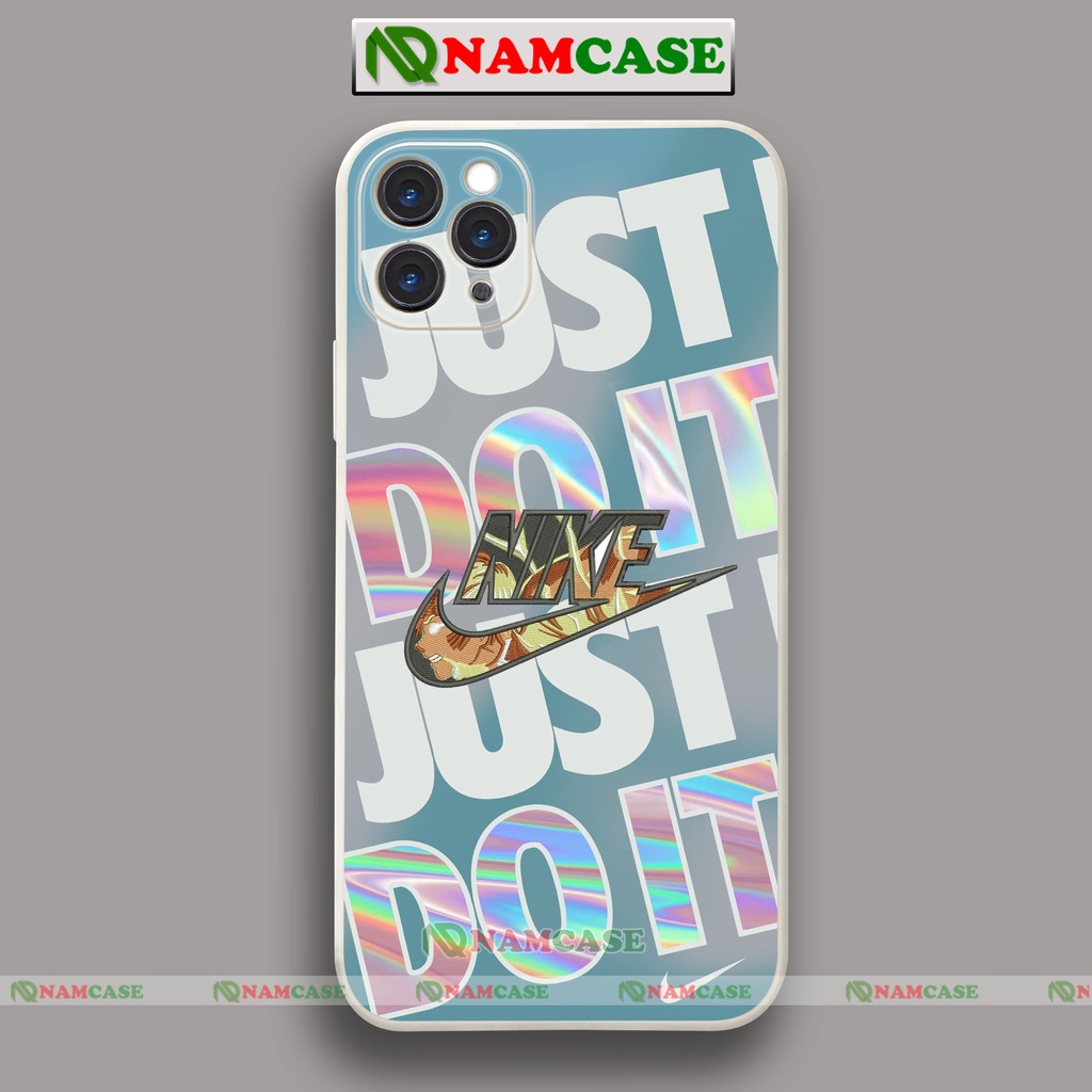 Ốp lưng iPhone Nike Just Do it cạnh viền vuông silicon dẻo bảo vệ camera cho iphone 6/6s/7/8/X/XS/XR/11/12/13 Pro Plus