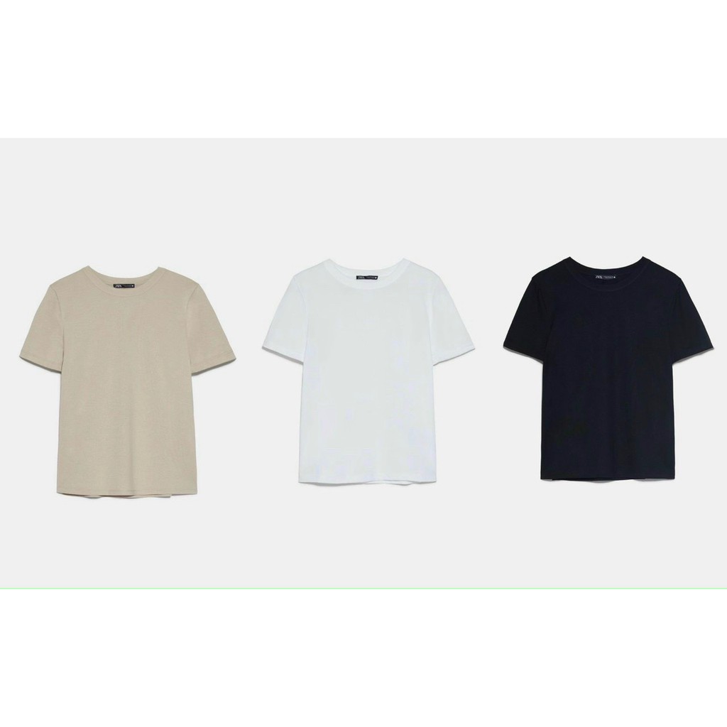 Áo Thun Trơn 3 Màu Nữ [FREESHIP] 🌸 Phông basic dáng suông cotton nhật, Pull cổ tròn ĐEN | TRẮNG | BE Ulzzang HOT 🌸 | BigBuy360 - bigbuy360.vn