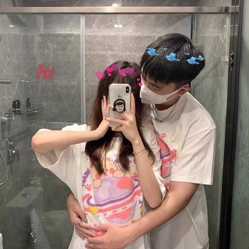 Áo phông đôi gấu địa câu H2