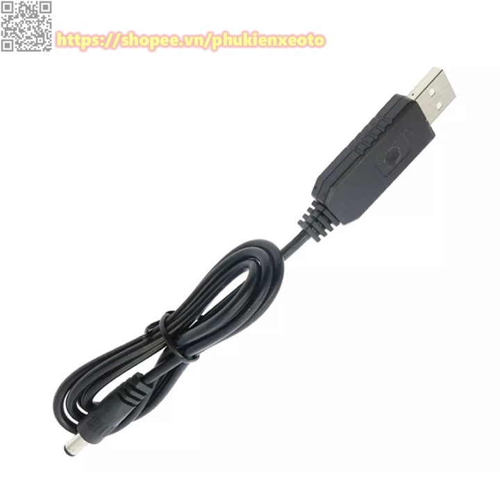 Dây Cáp Chuyển Đổi USB 5V Sang 5V 12V Đầu 2.1*5.5mm