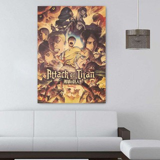 Áp phích hoạt hình anime Nhật Bản Attack on Titan treo tường trang trí