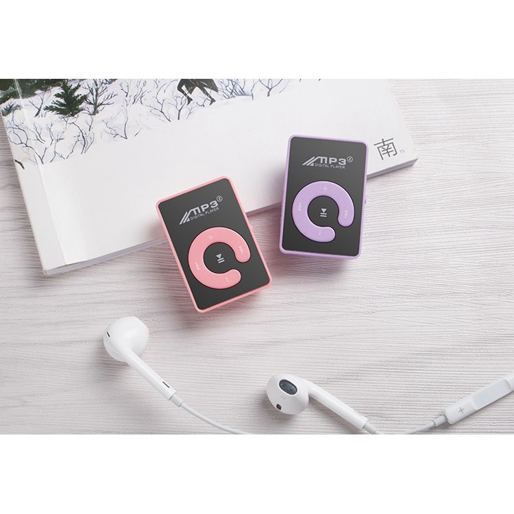 Máy nghe nhạc mp3 hỗ trợ thẻ nhớ 8gb sd-Máy nghe nhạc MP3 kẹp áo hỗ trợ thẻ nhớ SD TF