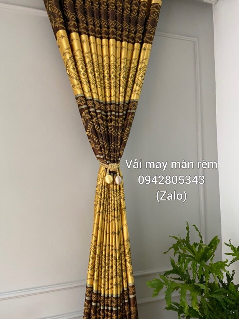 Vải may màn , vải gấm kim tuyến(chưa may)