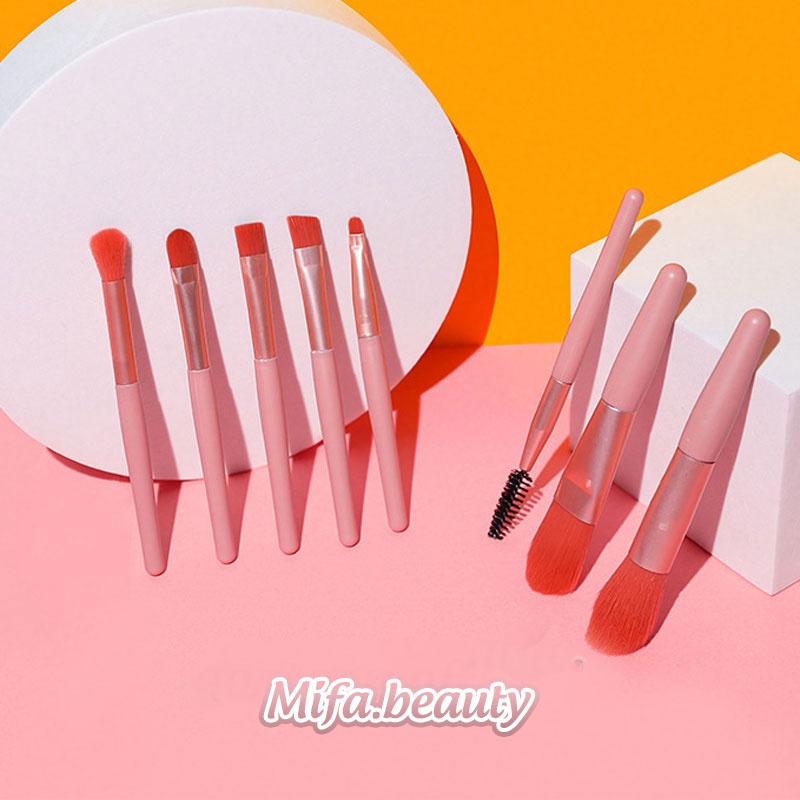 Bộ Cọ Trang Điểm Tám Cây Trong Túi Zip Siêu Cute Hàng Nội Địa Trung