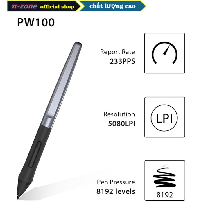 Bút Cảm Ứng stylus pen Huion PW100  Cho Máy Tính Bảng H640P/H950P/H1060P/H1161/HC16/HS64/HS610