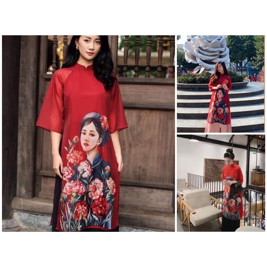 Cách Tân  Đỏ Hình Cô Gái Mẫu Siêu Hot