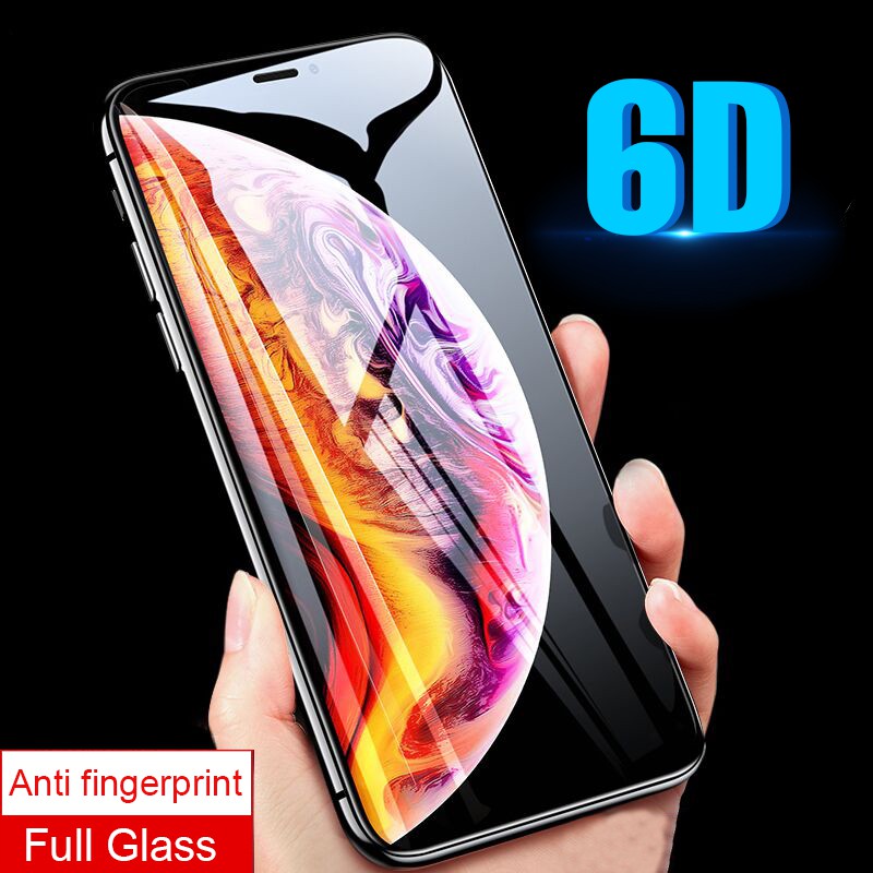 Kính cường lực độ cứng 9H màn hình cong 6D cho IPhone X Max XR