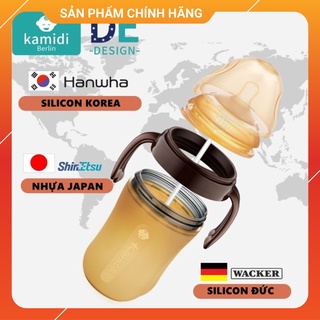 Bình sữa silicon kamidi tập bú cho bé hỗ trợ cai sữa mẹ thiết kế theo đầu ti mẹ không chứa bpa dung tích 150ml và 250ml
