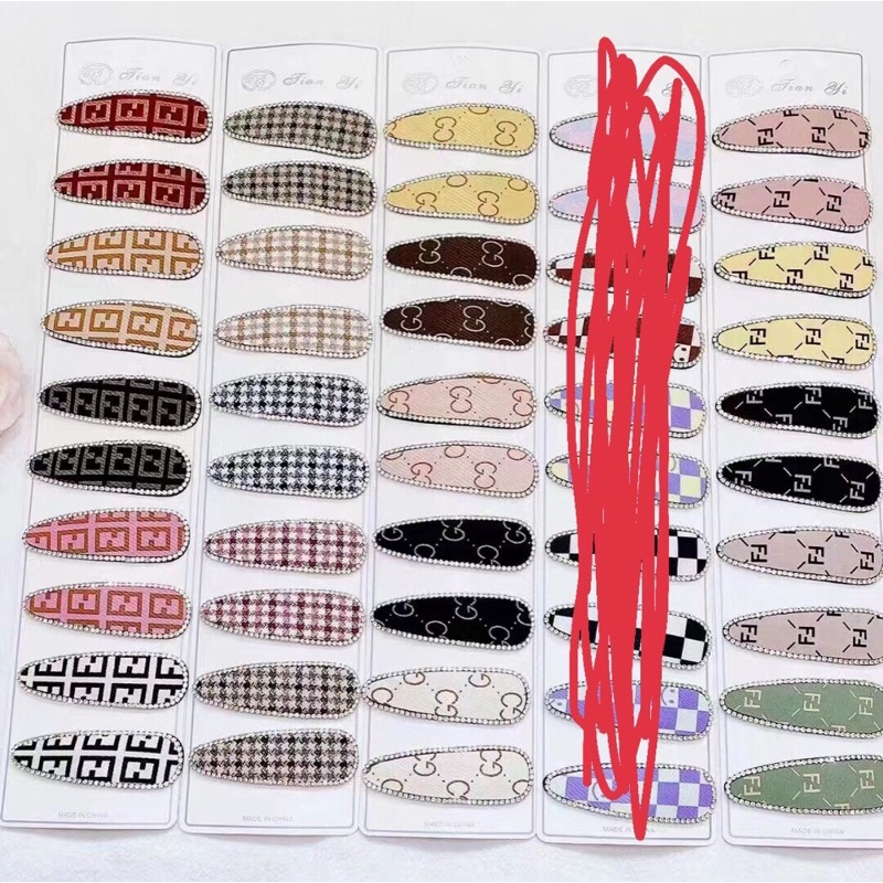 Sỉ 1 dây kẹp tóc kẹp tách viền đá xinh xắn