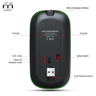 Chuột không dây t18 bluetooth 5.1 2.4g