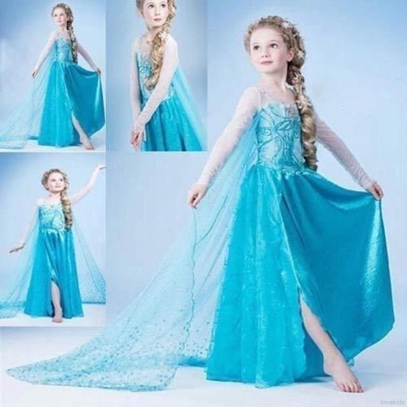 Đầm hóa trang công chúa Elsa cho bé gái