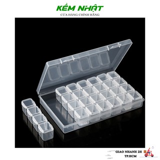 Khay đựng đá 28 ô, đựng charm nail, phụ kiện
