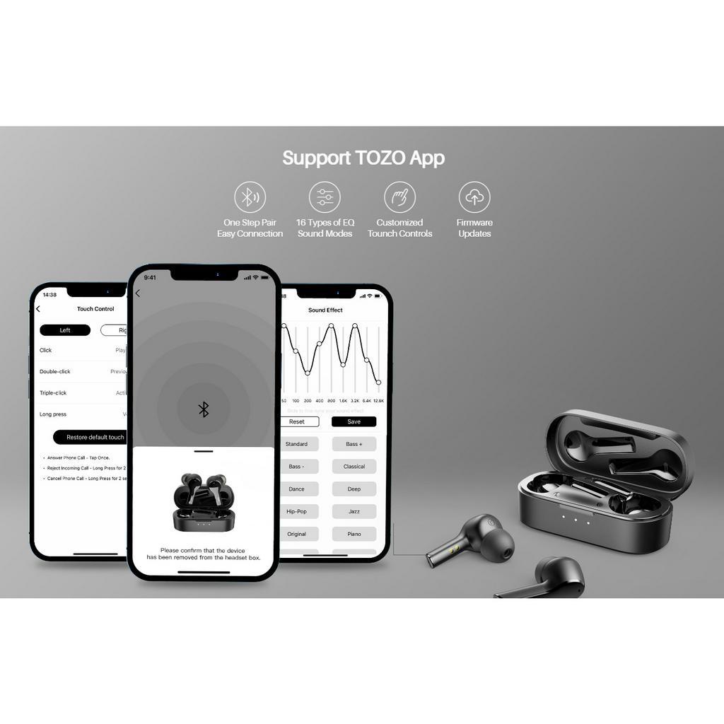 Tai nghe bluetooth không dây TOZO T9 S , bluetooth tai nghe 5.3, kháng nước IPX7,TWS