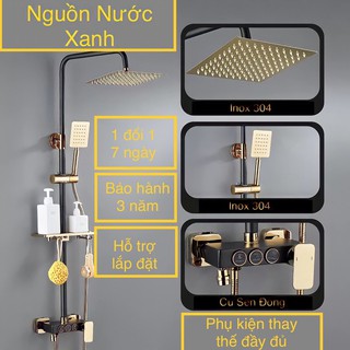 Sen cây tắm blackgold phun sơn tĩnh điện đen vàng cao cấp