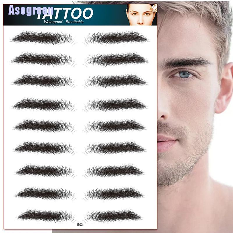 Set 10 Cặp Lông Mày Giả Họa Tiết Xăm Độc Đáo