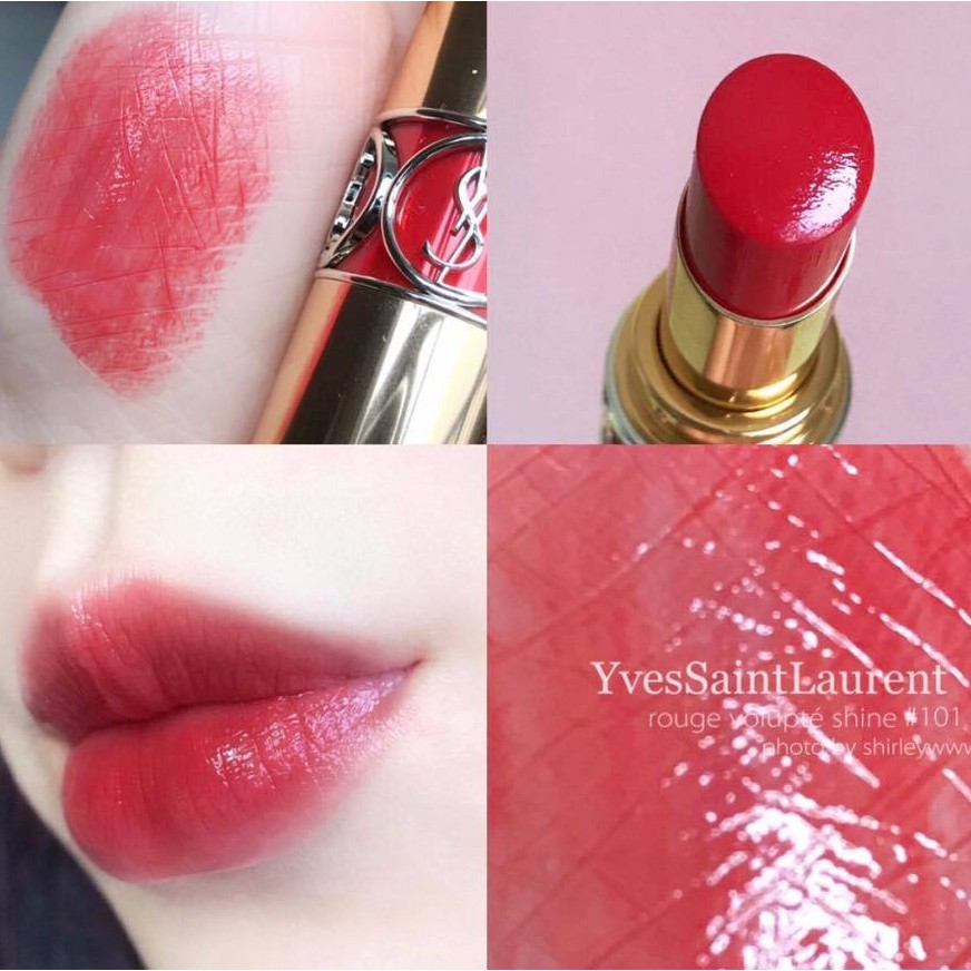 YVES SAINT LAURENT - Son thỏi YSL Rouge Volupte Shine Oil-In-Stick Limited Edition