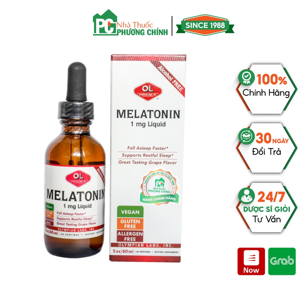 Siro Ngủ Ngon Melatonin Olympian Labs - Tạo Giấc Ngủ Sinh Lý, Giúp Ngủ Sâu & Ngon Hơn (Lọ 60ml)