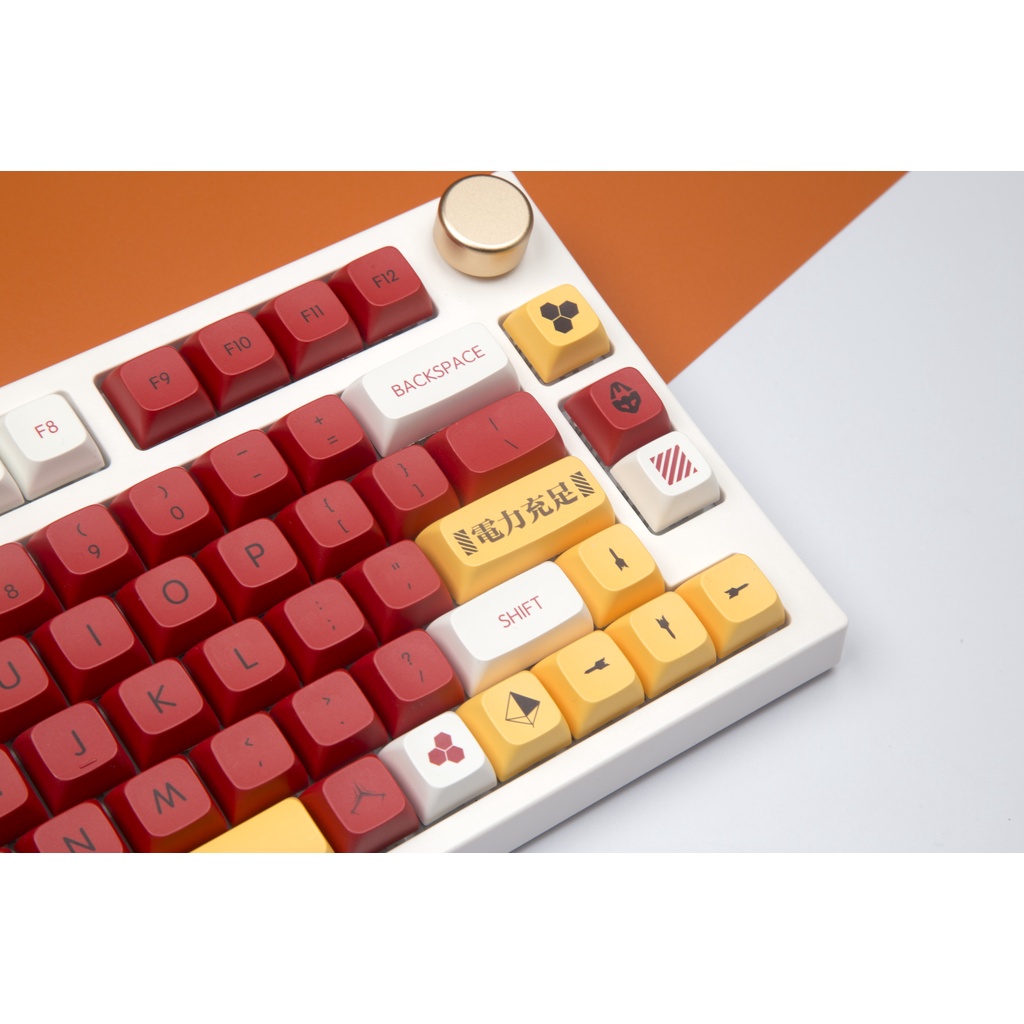 EVA 2 keycap, 138 keycaps PBT keycaps XDA Cấu hình XDA Bấm đúp Bàn phím EVA tiếng Nhật cho bàn phím cơ chơi game, bàn phím cơ