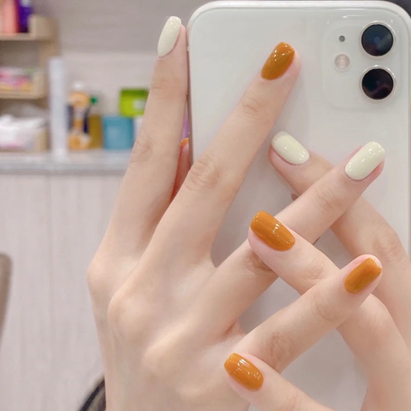 Bản vá móngↂKeo sơn móng tay Jumping White Autumn and Winter Special for Nail Shop 2021 Màu đỏ đậm phổ biến cam trị