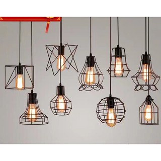 Đèn Thả: Mẫu đèn thả rọ sắt trang trí nhiều kiểu dáng