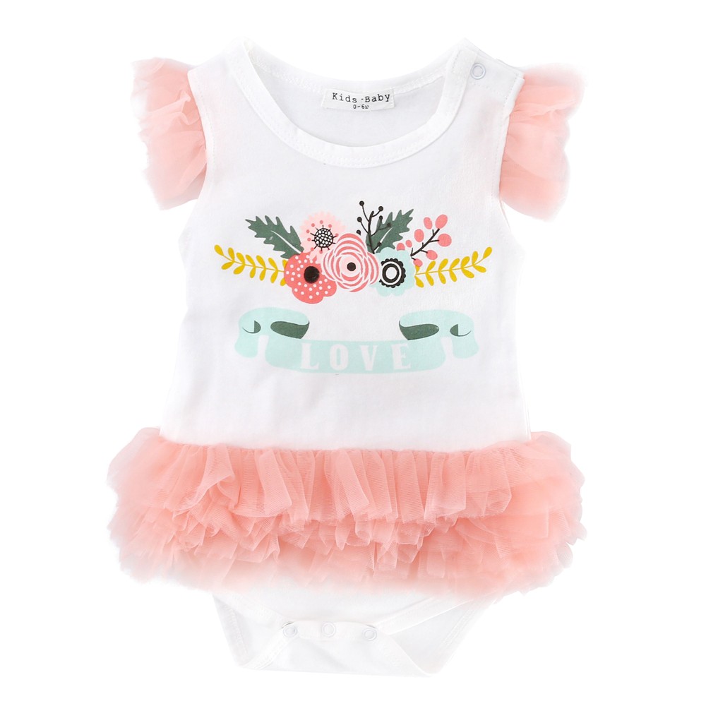 Bộ đồ liền thân Sanlutoz in hoa dễ thương dành cho bé gái