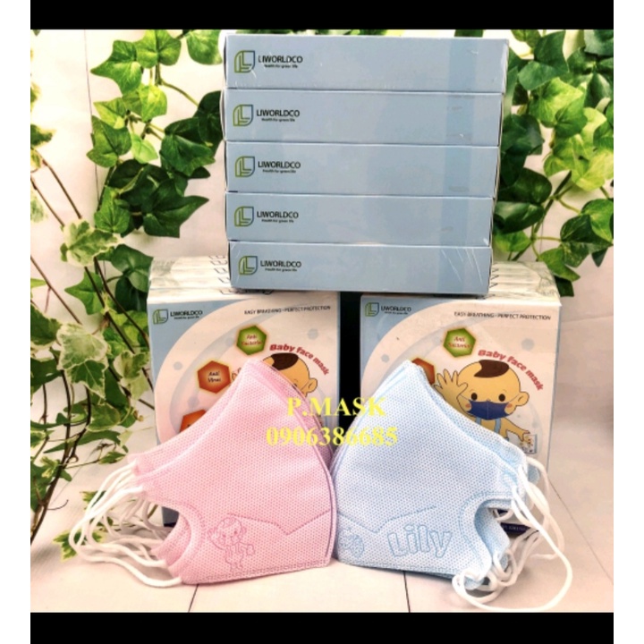 Khẩu Trang Lily chống bụi, kháng khuẩn cho bé (1 chiếc)