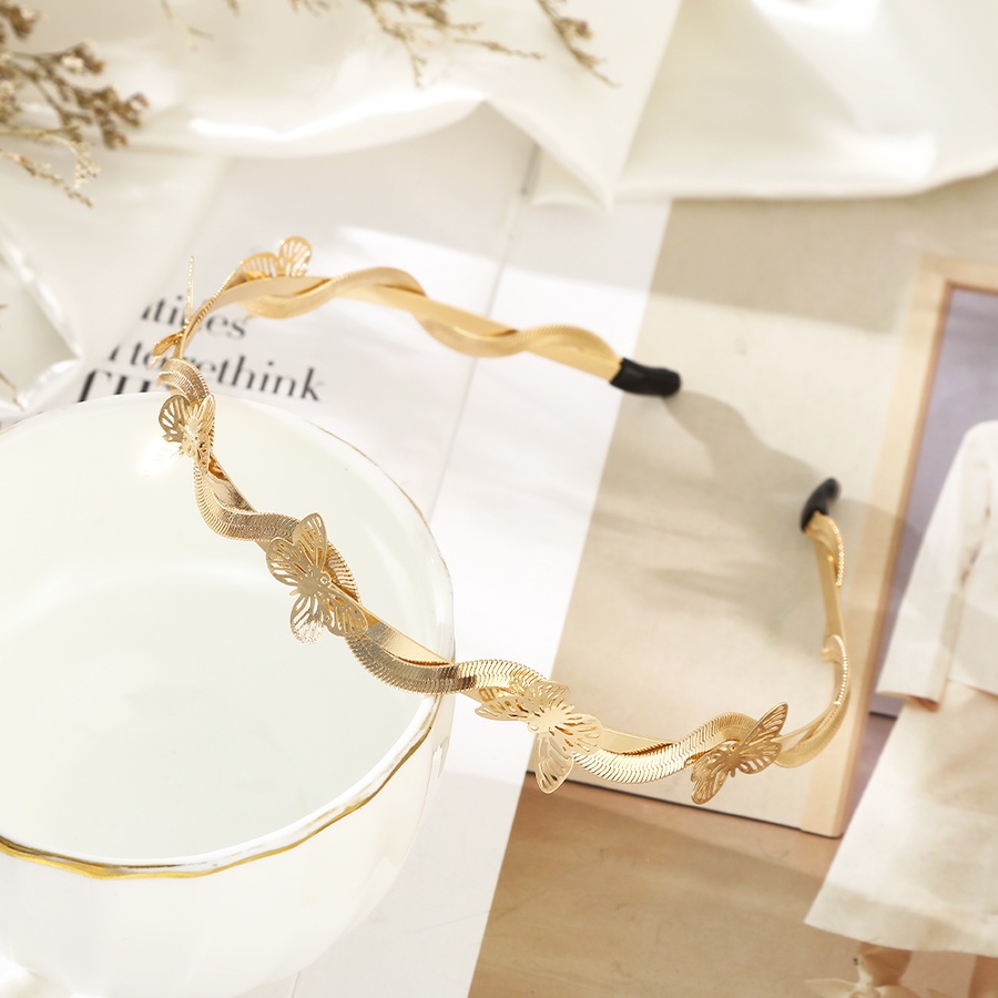 Băng Đô Cài Tóc Bằng Hợp Kim Đính Đá Và Hoa Kiểu Dáng Hàn Quốc