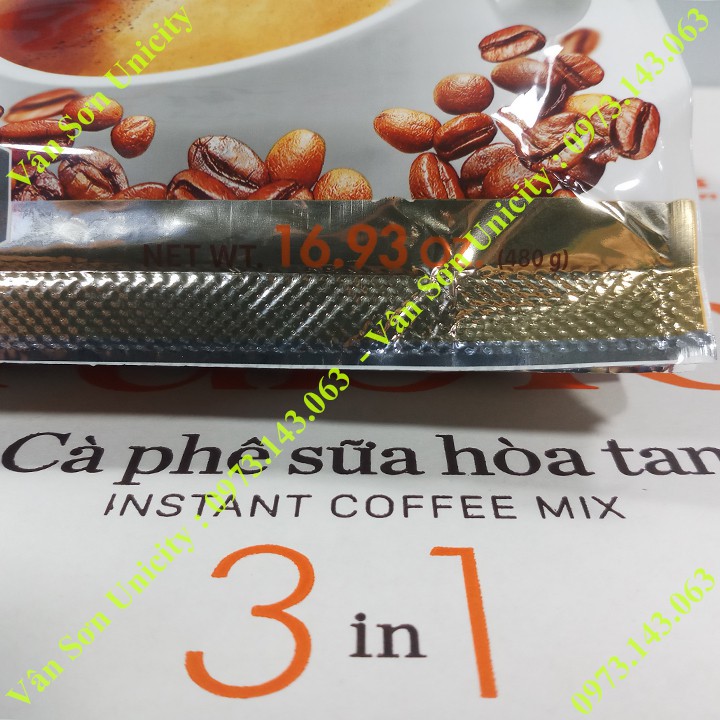 Cà phê sữa Arabica Trần Quang 480g (24 gói * 20g) Instant Coffee mix 3 in 1