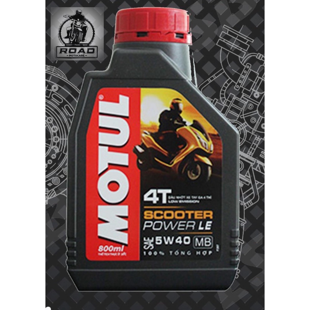 Nhớt Xe Tay Ga Motul Scooter Power LE 5W-40 800ML Tổng Hợp 100% API SN Jaso MB