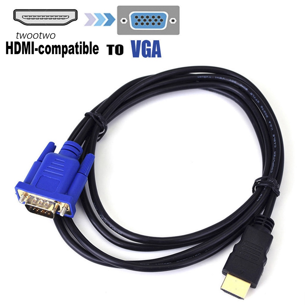 Haio| Cáp Kết Nối Chuyển Đổi HDMI Sang VGA 15Pin 1080P Cho Máy Tính/TV