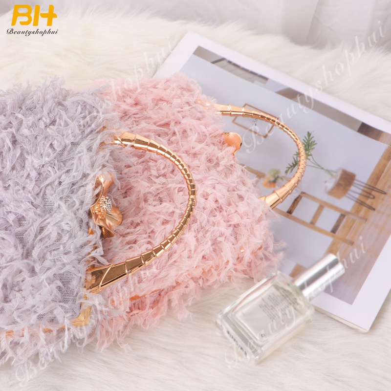 Túi Xách Lông Vũ 2022 Thời Trang Dành Cho Nữ