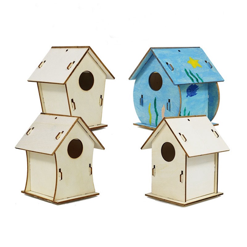 Nhà Gỗ Handmade Trang Trí - Nhà Ở Cho Chim, Chuột Hamster