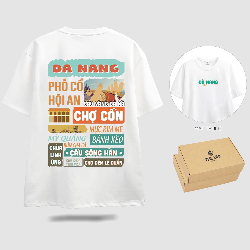 Áo Thun ĐÀ NẴNG Áo Phông In Địa Danh Đà Nẵng Form Rộng Tay Lỡ Dáng Oversize Nam Nữ Chất Vải Dày Dặn Mặc Mát Mẻ