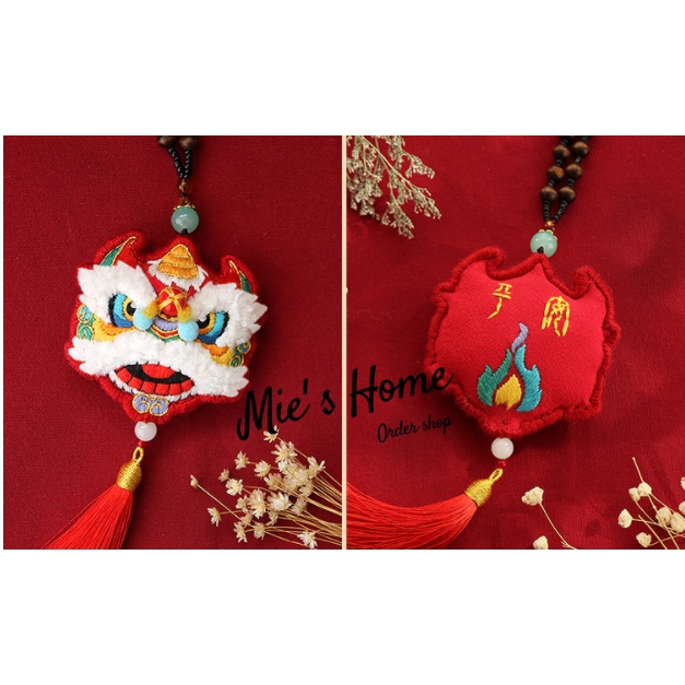 DIY BỘ KIT TỰ THÊU ĐẦU LÂN MẬP - CẦU MAY LÀM MÓC KHOÁ TÚI THƠM TREO Ô TÔ VÀ QUÀ TẶNG - MIE SHOP HANDMADE