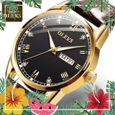 [Chính Hãng 100%] Đồng Hồ Nam - Đồng hồ thời trang nam OLEVS OL6602 dây da chính hãng size 40mm