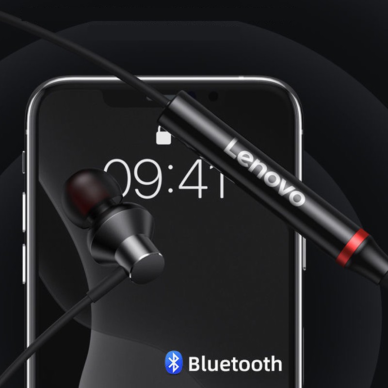 Tai nghe Bluetooth Lenovo HE05X BT5.0 đeo cổ chống thấm mồ hôi với mic khử tiếng ồn