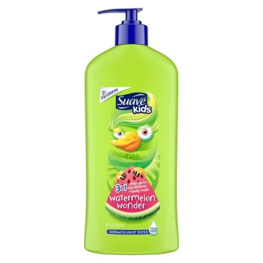Sữa tắm gội xả cho bé Suave Kids 3 in1 hương trái không cay mắt  Mỹ 532 ML