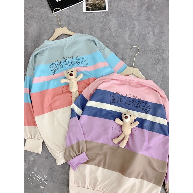 Áo nỉ Gấu Phối màu