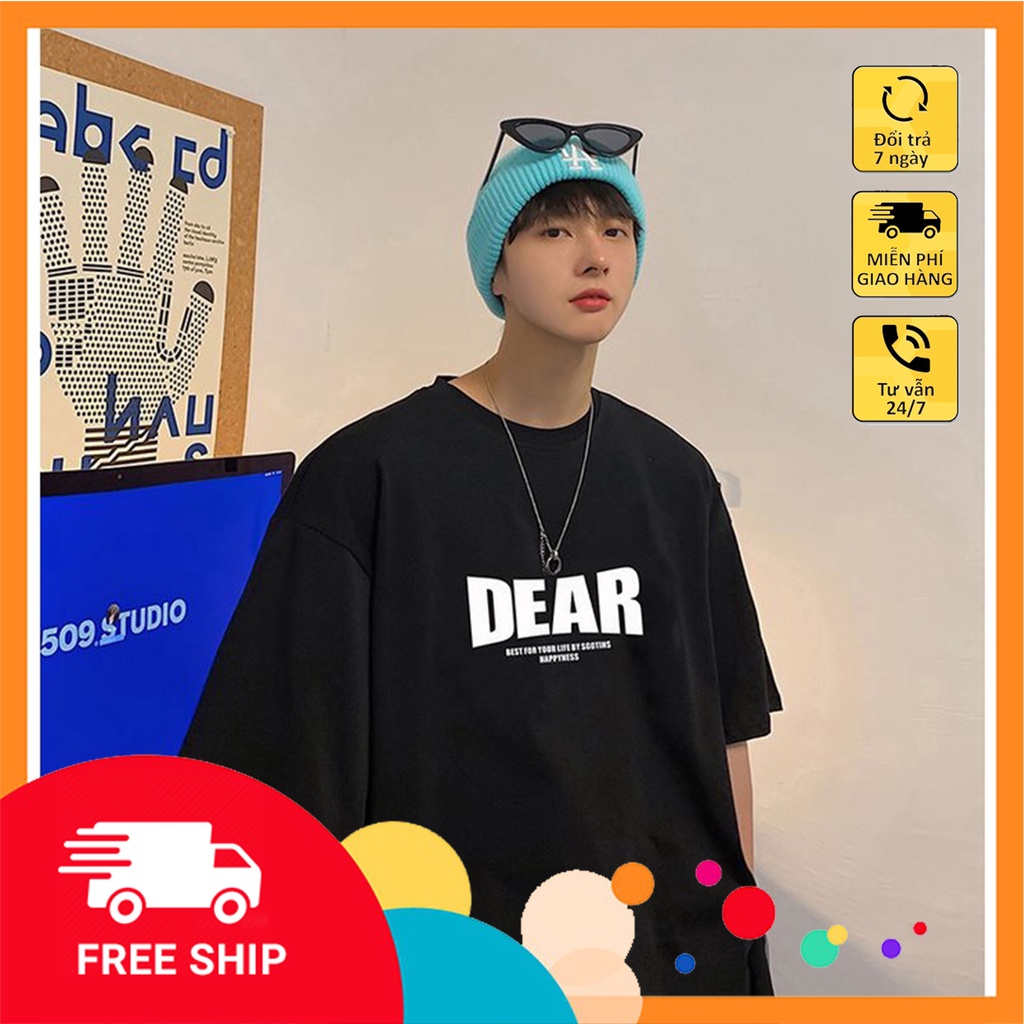 Áo thun tay lỡ Dear unisex, áo phông oversize form rộng phong cách cực chất | BigBuy360 - bigbuy360.vn